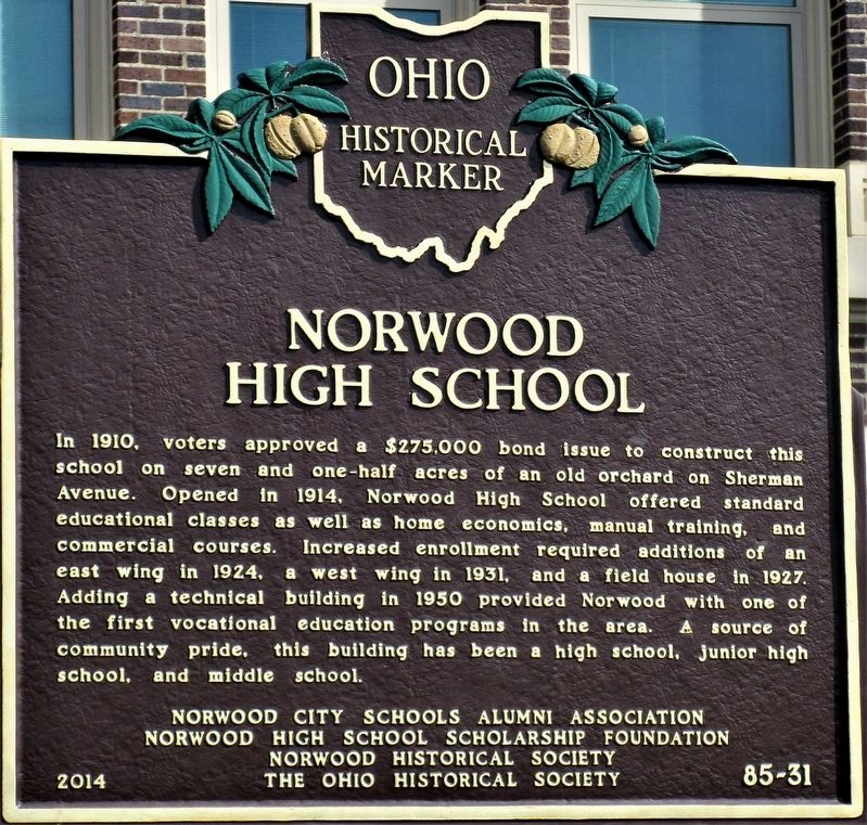 Norwood High School Marker image. Click for full size.