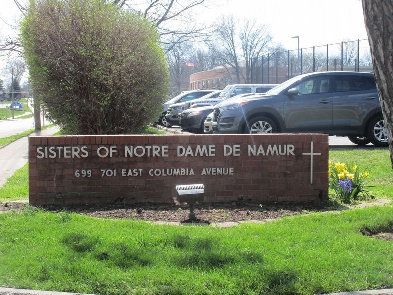 The Sisters of Notre Dame de Namur signage image. Click for full size.
