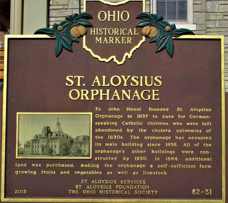 St. Aloysius Orphanage Marker. Click for full size. St. Aloysius Orphanage Marker image. Click for full size.