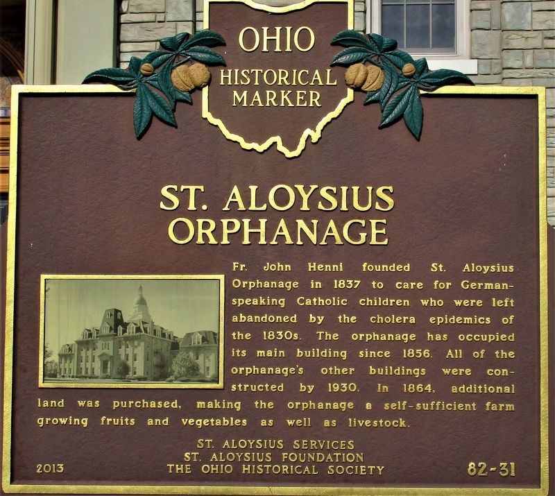 St. Aloysius Orphanage Marker image. Click for full size.