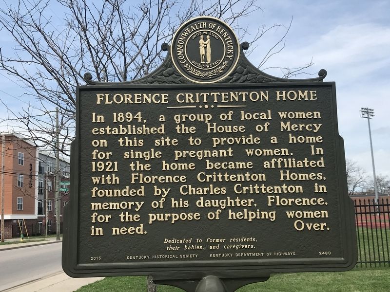 Florence Crittenton Home Marker (Side A) image. Click for full size.