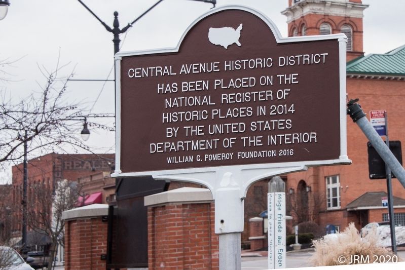 Central Avenue Historic District Marker image. Click for full size.