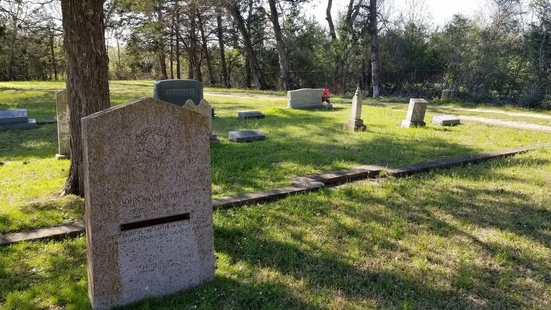 The John Montgomery Marker in the cemetery image. Click for full size.