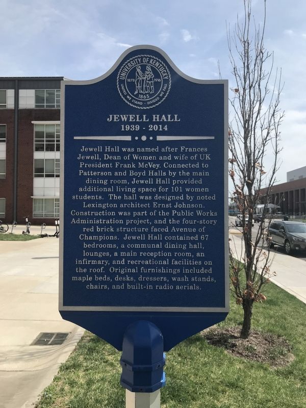 Jewell Hall Marker image. Click for full size.