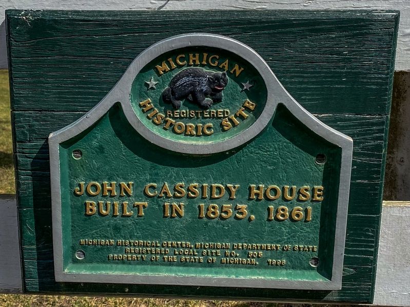 John Cassidy House Marker image. Click for full size.
