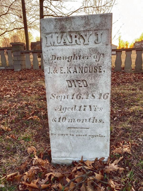 Headstone of Mary J Kanouse image. Click for full size.