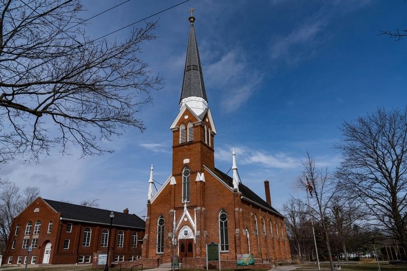 The German Church and Marker. Click for full size. The German Church and Marker image. Click for full size.