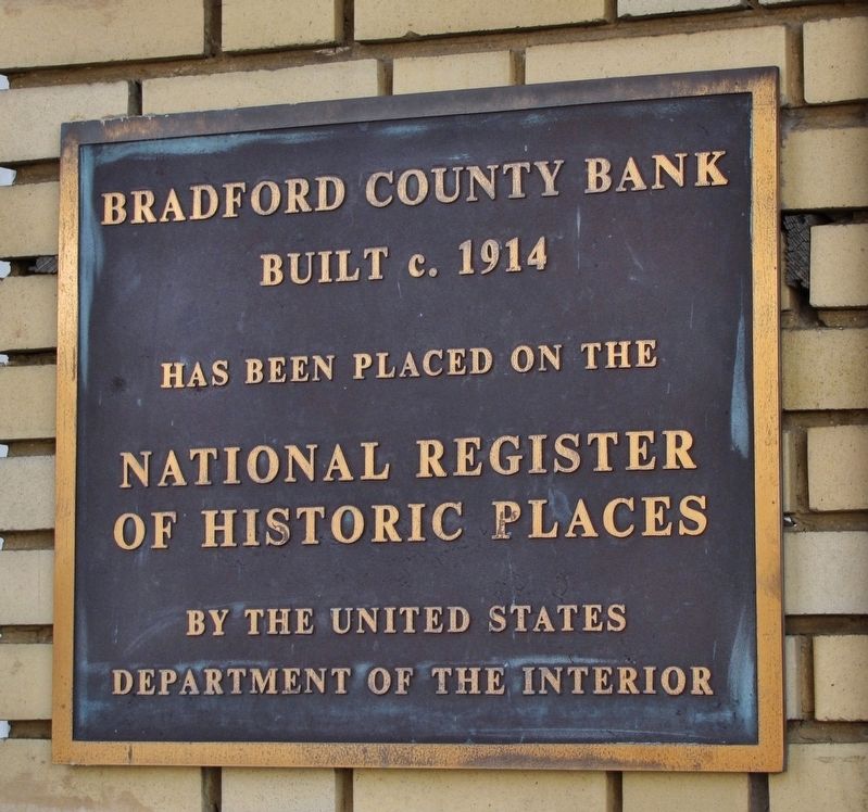 Bradford County Bank Marker image. Click for full size.