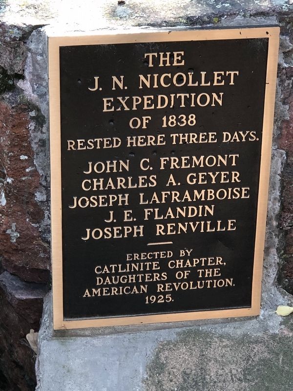 The J.N. Nicollet Expedition Of 1838 Marker. Click for full size. The J.N. Nicollet Expedition Of 1838 Marker image. Click for full size.