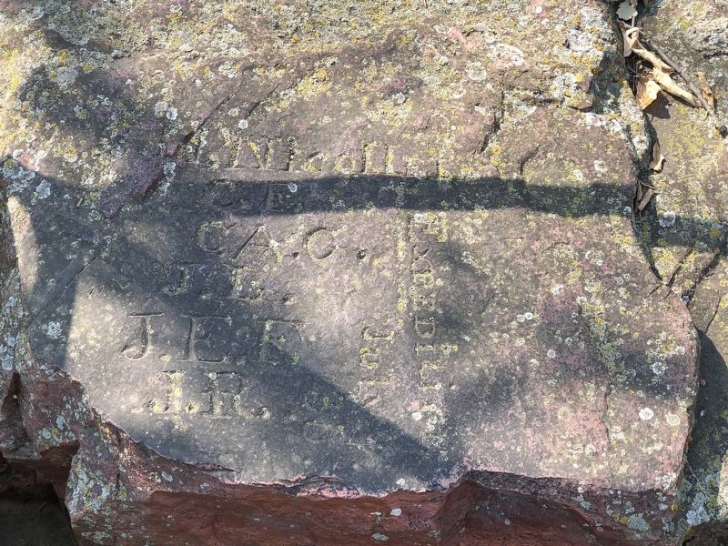 Original Nicollet Initialed Rock. image. Click for full size.