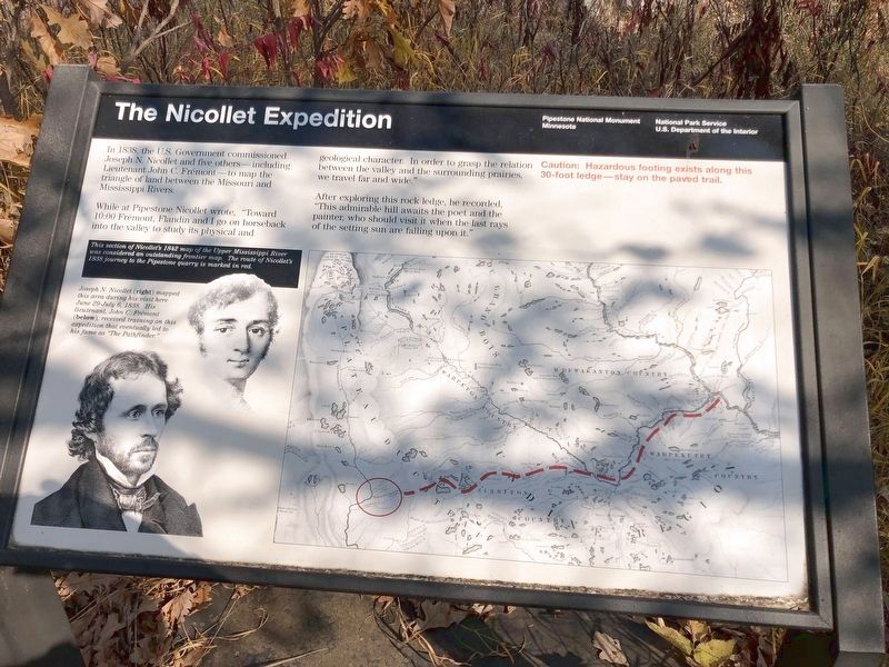 The Nicollet Expedition Marker. Click for full size. The Nicollet Expedition Marker image. Click for full size.