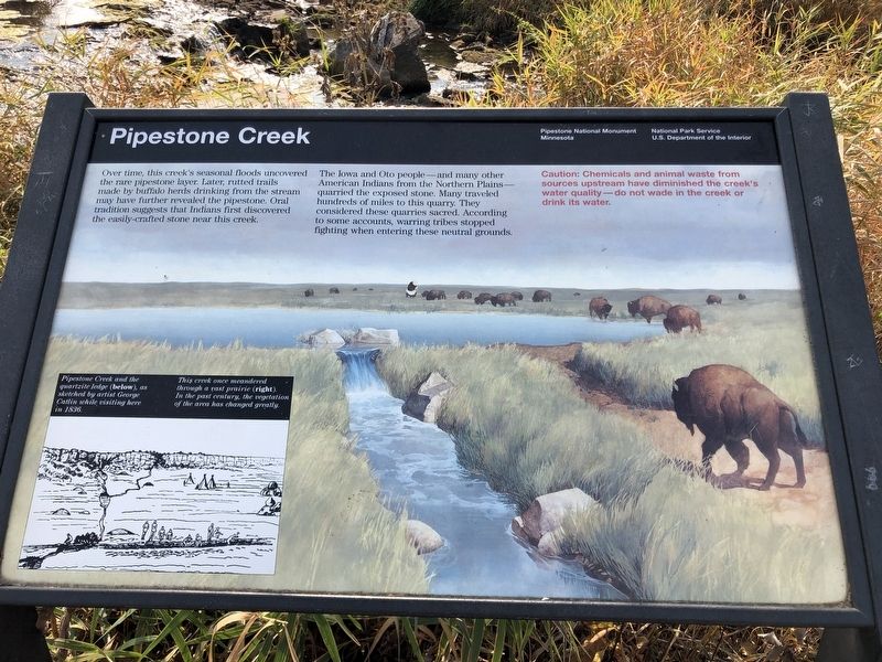 Pipestone Creek Marker image. Click for full size.