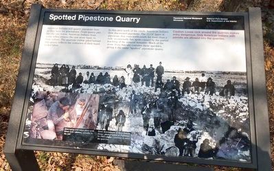 Spotted Pipestone Quarry Marker image. Click for full size.