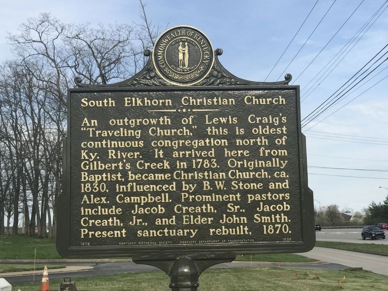South Elkhorn Christian Church Marker image. Click for full size.