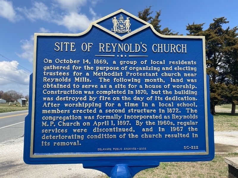 Site of Reynold's Church Marker image. Click for full size.