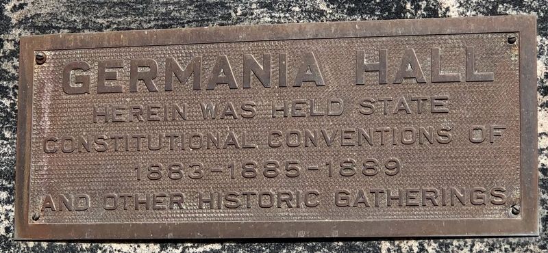 Germania Hall Marker image. Click for full size.