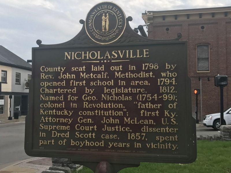Nicholasville Marker image. Click for full size.