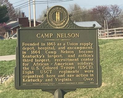 Camp Nelson Marker (Side A) image. Click for full size.