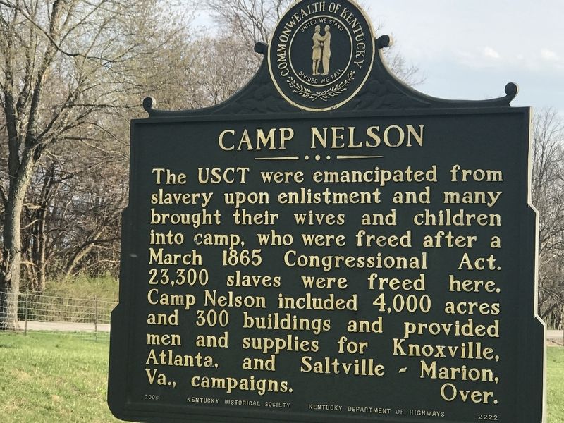 Camp Nelson Marker (Side B) image. Click for full size.