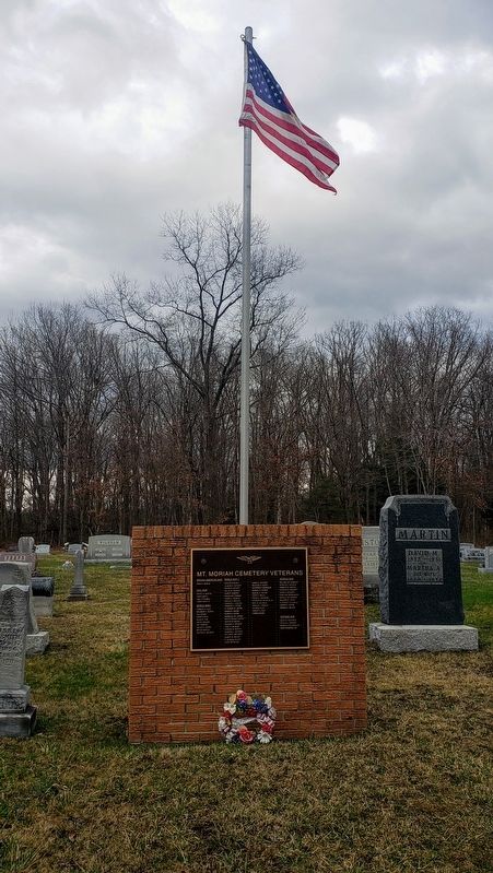 Mt. Moriah Cemetery Veterans Marker image. Click for full size.