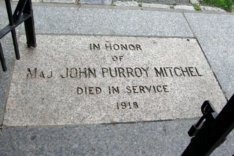 John Purroy Mitchel memorial plaque image. Click for full size.