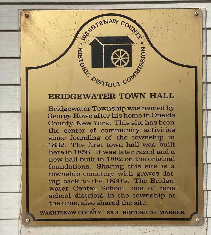 Bridgewater Town Hall Marker image. Click for full size.