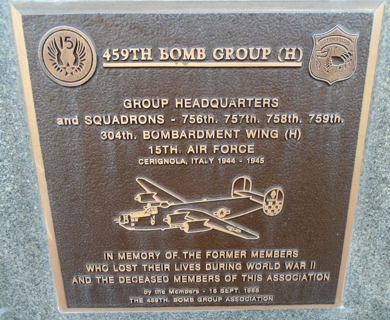 459th Bomb Group (H) Marker image. Click for full size.