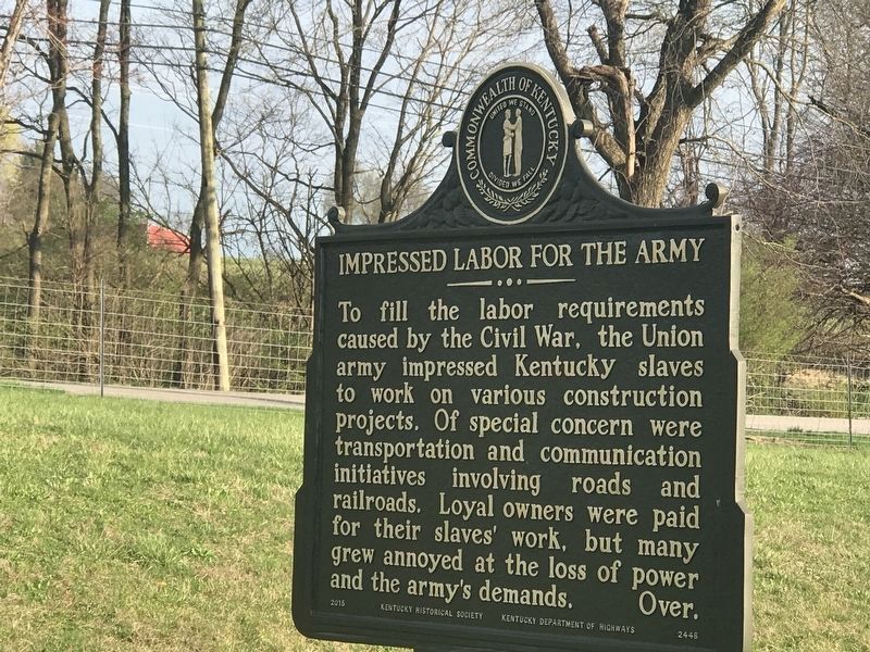 Impressed Labor for the Army Marker image. Click for full size.