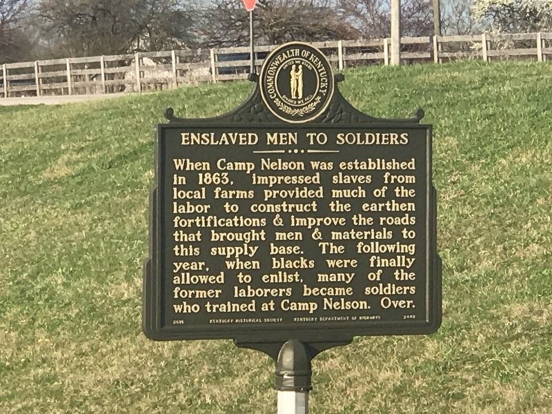 Enslaved Men to Soldiers Marker image. Click for full size.