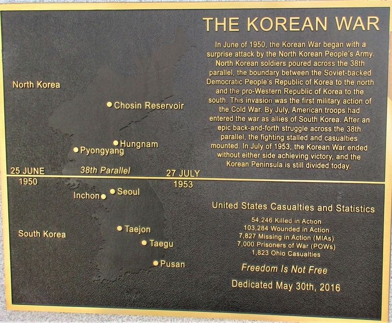 The Korean War Marker image. Click for full size.