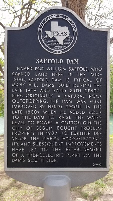 Safford Dam Marker image. Click for full size.