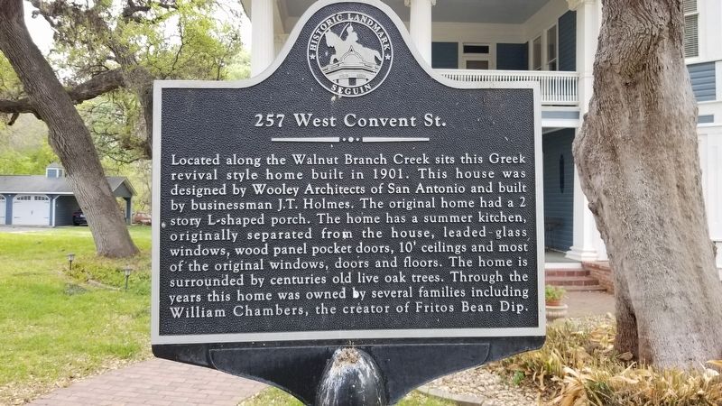 257 West Convent St. Marker image. Click for full size.