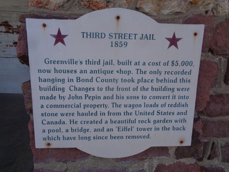 Third Street Jail Marker image. Click for full size.