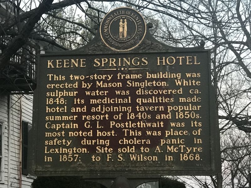 Keene Springs Hotel Marker image. Click for full size.
