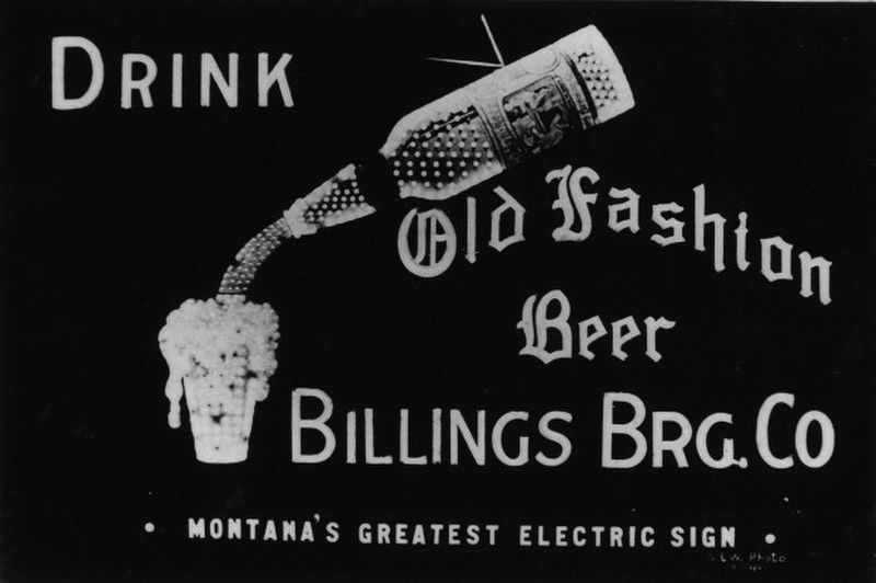 The Billings Brewery electric sign image. Click for full size.