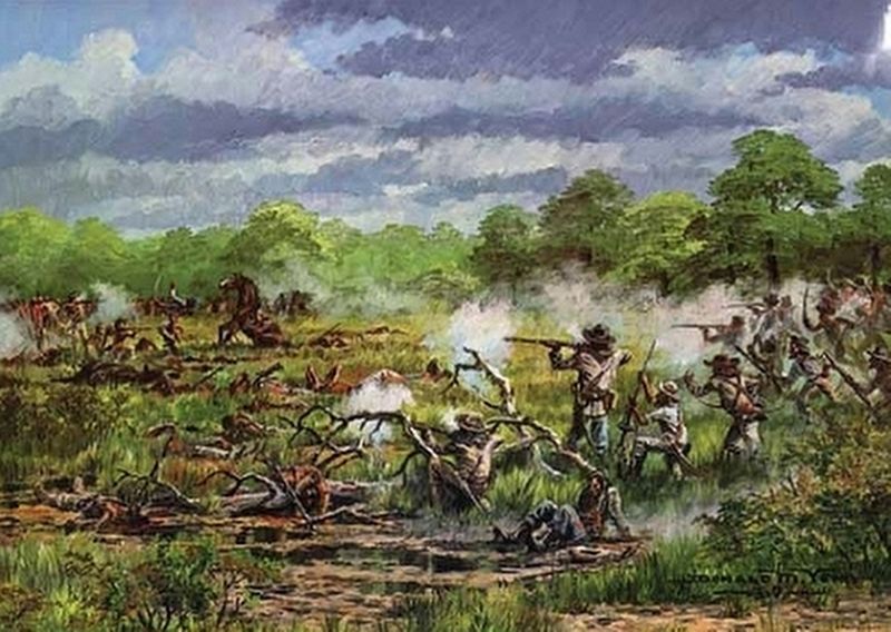 Battle of the Neches. Click for full size. Battle of the Neches image. Click for full size.