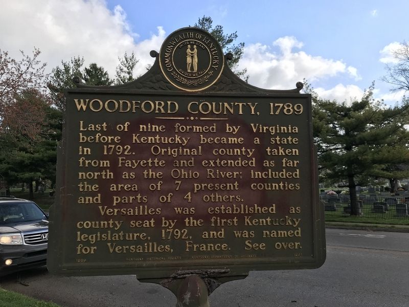 Woodford County, 1789 Marker image. Click for full size.