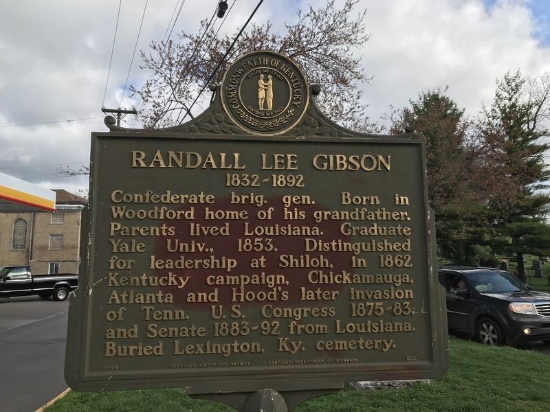 Randall Lee Gibson Marker. Click for full size. Randall Lee Gibson Marker image. Click for full size.