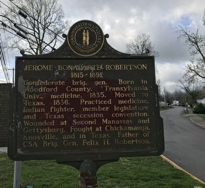 Jerome Bonaparte Robertson Marker. Click for full size. Jerome Bonaparte Robertson Marker image. Click for full size.
