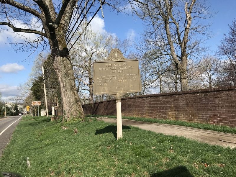 Site of Rose Hill Academy Marker. Click for full size. Site of Rose Hill Academy Marker image. Click for full size.