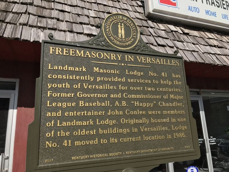 Freemasonry in Versailles Marker (Side B). Click for full size. Freemasonry in Versailles Marker (Side B) image. Click for full size.