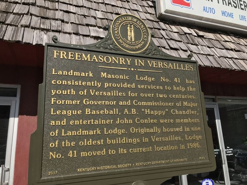 Freemasonry in Versailles Marker (Side B) image. Click for full size.