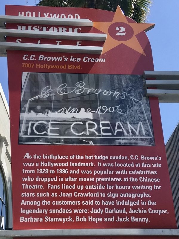 C. C. Browns Ice Cream Marker. Click for full size. C. C. Browns Ice Cream Marker image. Click for full size.
