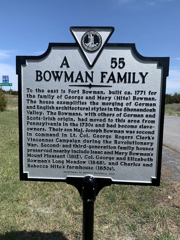 Bowman Family Marker image. Click for full size.