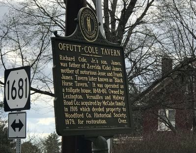Offutt-Cole Tavern Marker (Side B) image. Click for full size.
