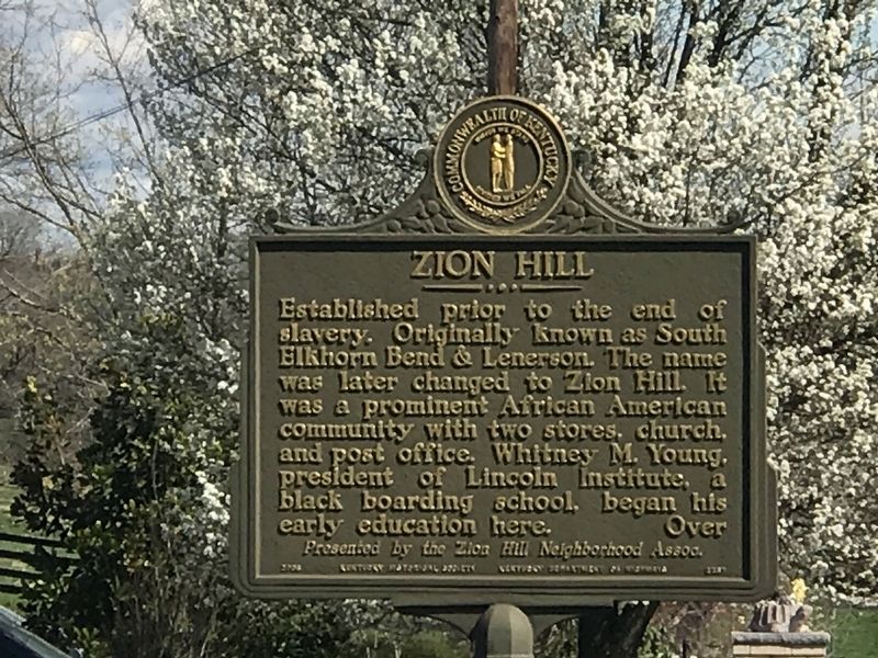 Zion Hill Marker. Click for full size. Zion Hill Marker image. Click for full size.
