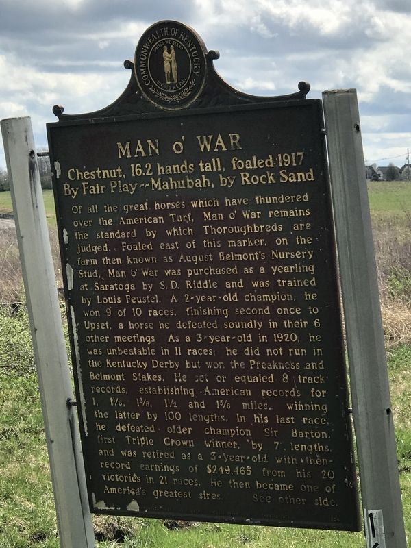 Man O' War (1917-1947) Marker (Side A) image. Click for full size.