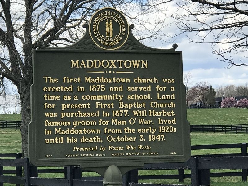 Maddoxtown Marker (Side B) image. Click for full size.