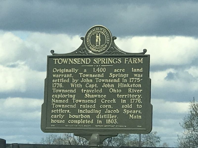 Townsend Springs Farm Marker. Click for full size. Townsend Springs Farm Marker image. Click for full size.