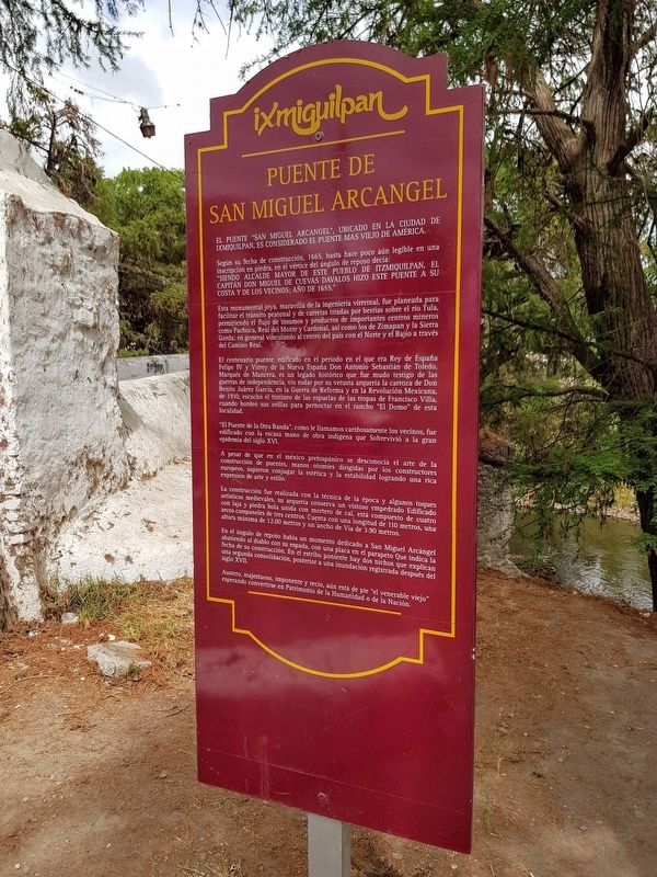The San Miguel Arcangel Bridge Marker image. Click for full size.
